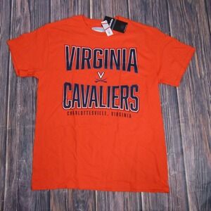 Virginia Cavaliers Shirt Mens Medium Orange NCAA Basketball Charlottesville Tee